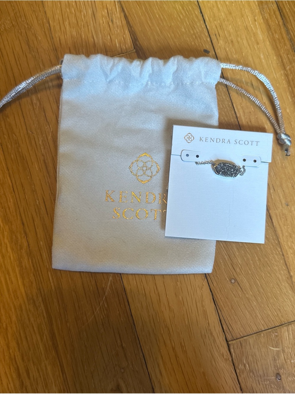Kendra Scott Silver Drusy Oval Pendant Necklace